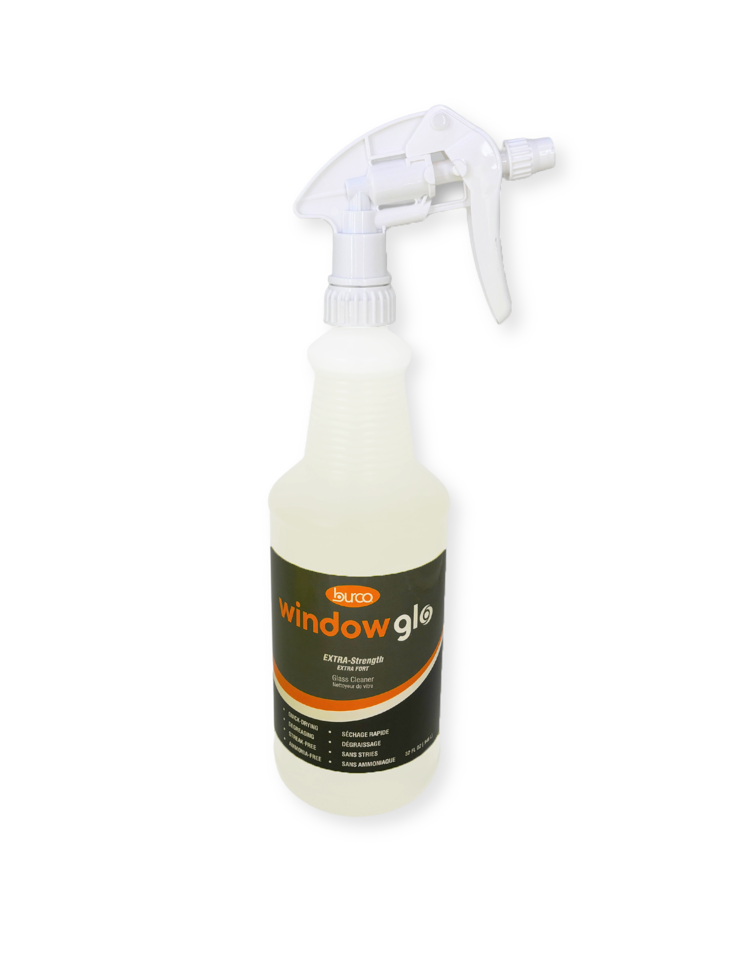 BURCO WINDOW GLO 32OZ EMPTY  12 PACK  W WHITE TRIG SPRAYER